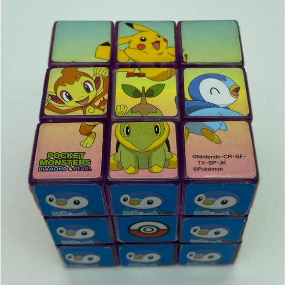 Pokémon Pocket Monsters Diamond & Pearl Nintendo Rubik’s Cube 2x2” - Picture 1 of 9